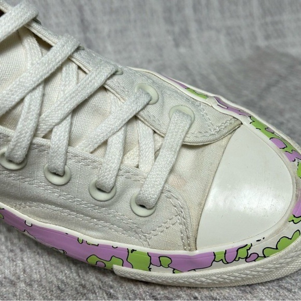 Converse Chuck Taylor‎ 70 High Crafted Floral White Ivory Lime Pink Women's 8.5 - Picture 7 of 9